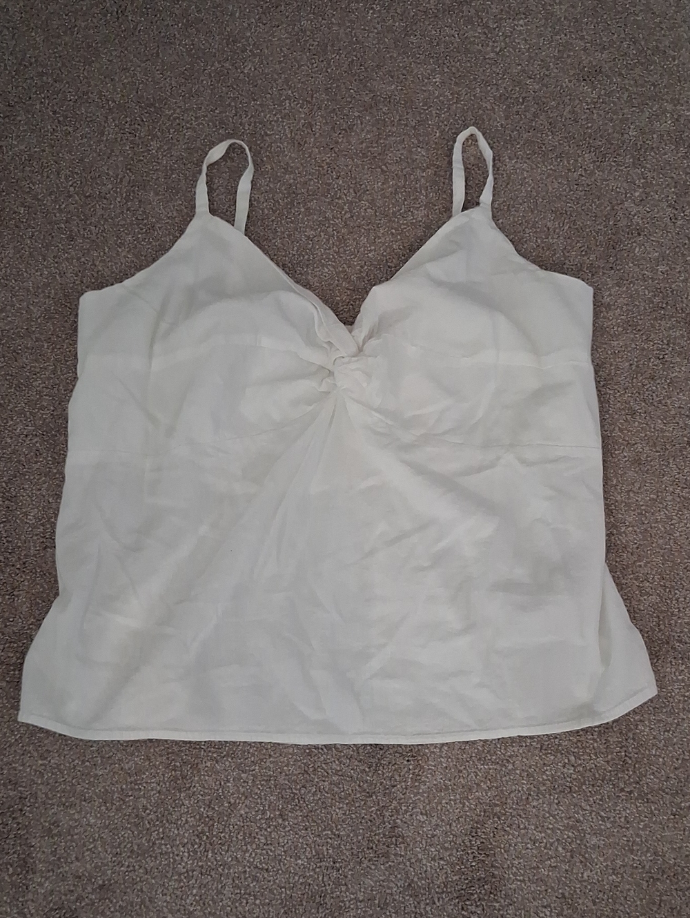 Old Navy White Twist-Front Camisole/Top 2X